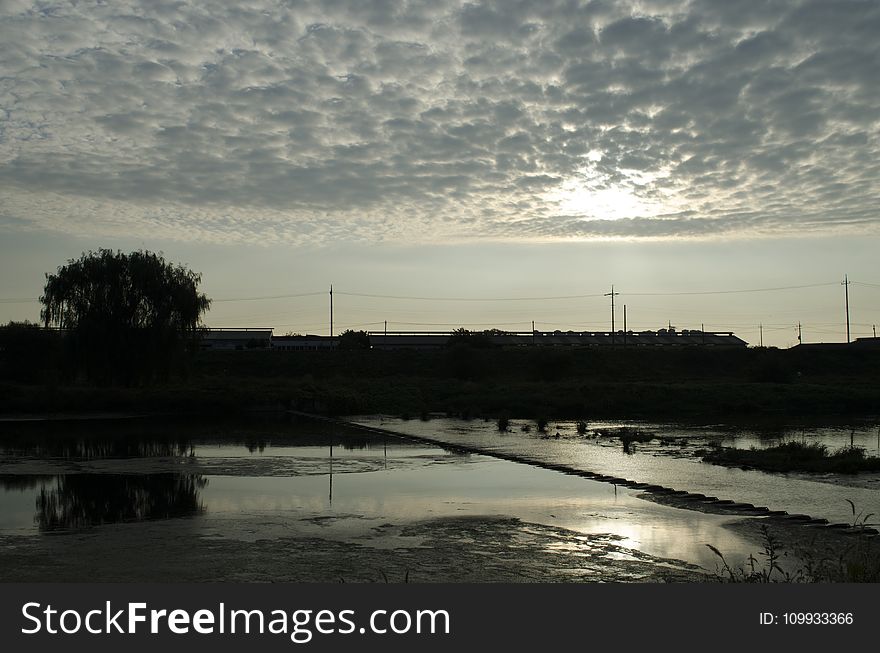 Sky, Waterway, River, Reflection