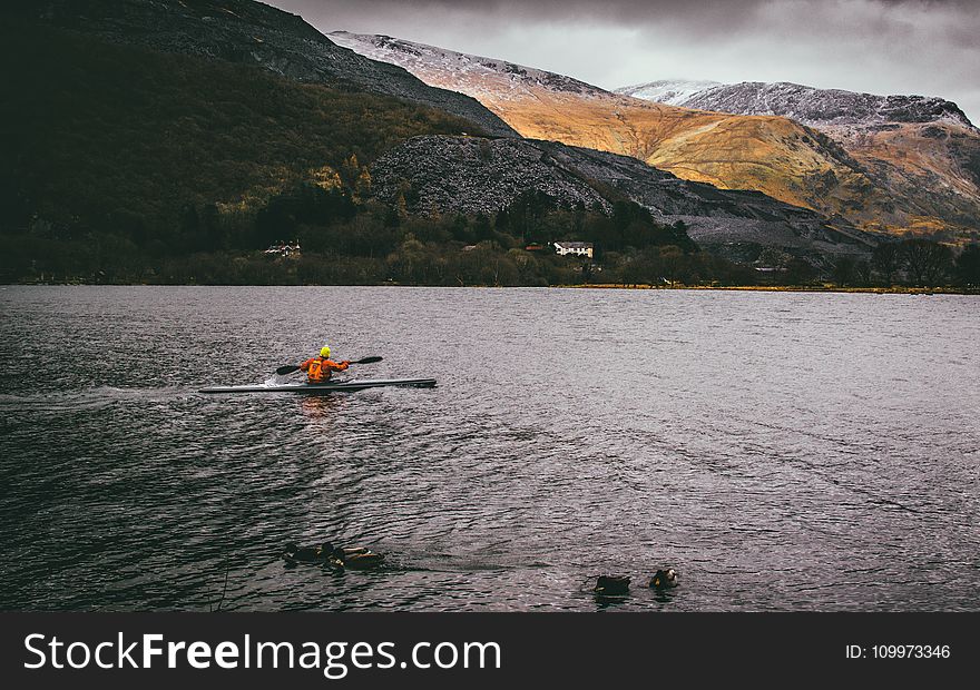 Person Kayaking on Body of Water