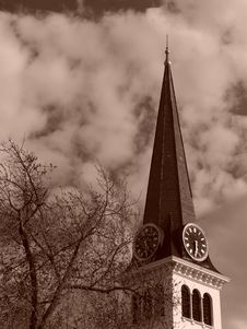 Steeple Of Old New England Church Stock Photos Steeple Of Old New England Church Stock Photos