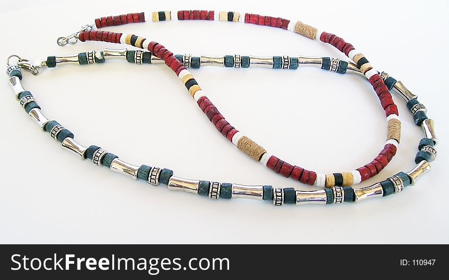 Chokers, necklaces, jewelry, two, silver, stones, fashion, clothing, red, brown, black, white, pair. Chokers, necklaces, jewelry, two, silver, stones, fashion, clothing, red, brown, black, white, pair