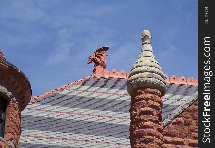 Gargoyle on historical building