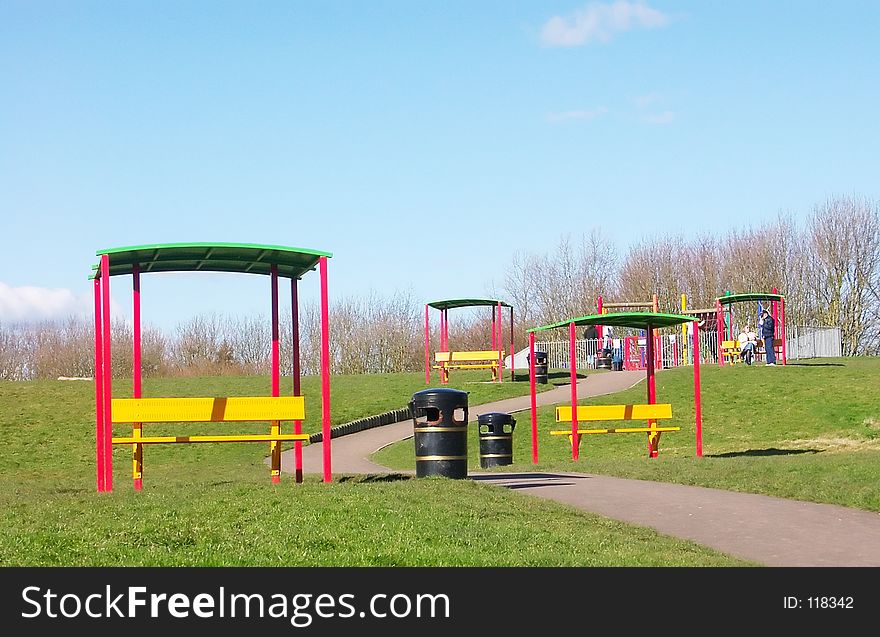 Seats in a park. Seats in a park