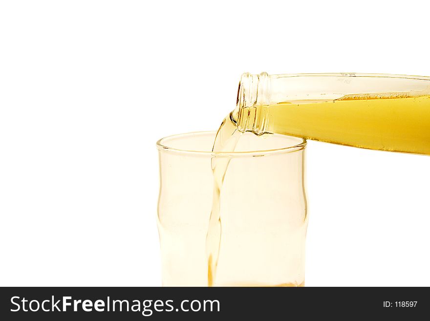 Pouring a beer into glass. Pouring a beer into glass