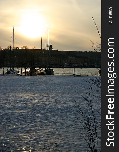 Winter sky in Stockholm. Winter sky in Stockholm