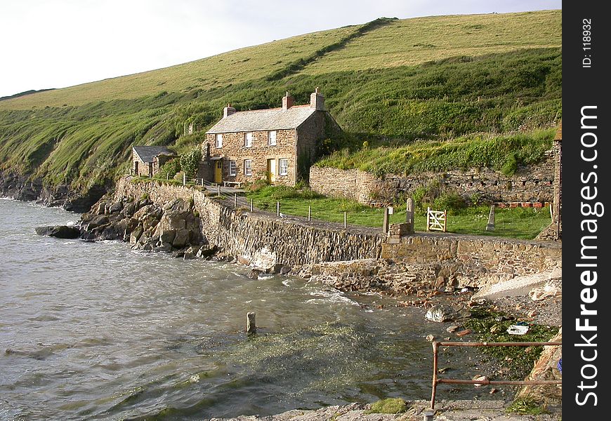 Seaside cottage in Conwall England. Seaside cottage in Conwall England