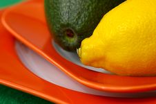 Lemon And Avocado Stock Photo Lemon And Avocado Stock Photo