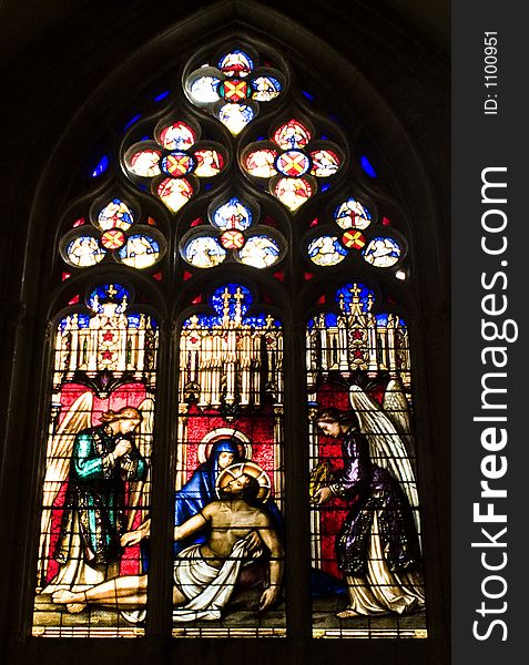Crucifixion Stained Glass