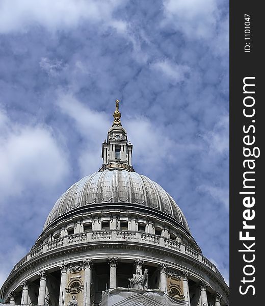 The roof of St Paul Cathedral in London