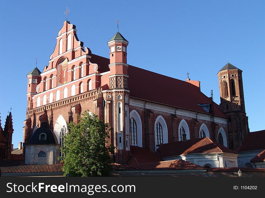 Red old church