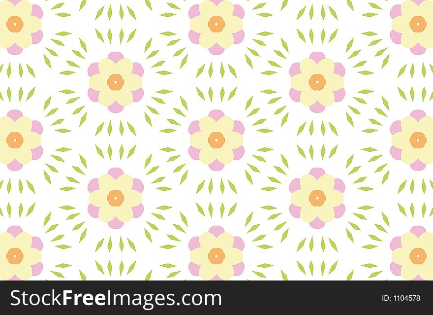 Repeated pattern - spring flower background - additional ai and eps format available on request
