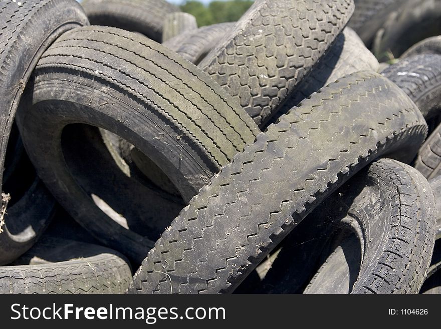 Worned old tires