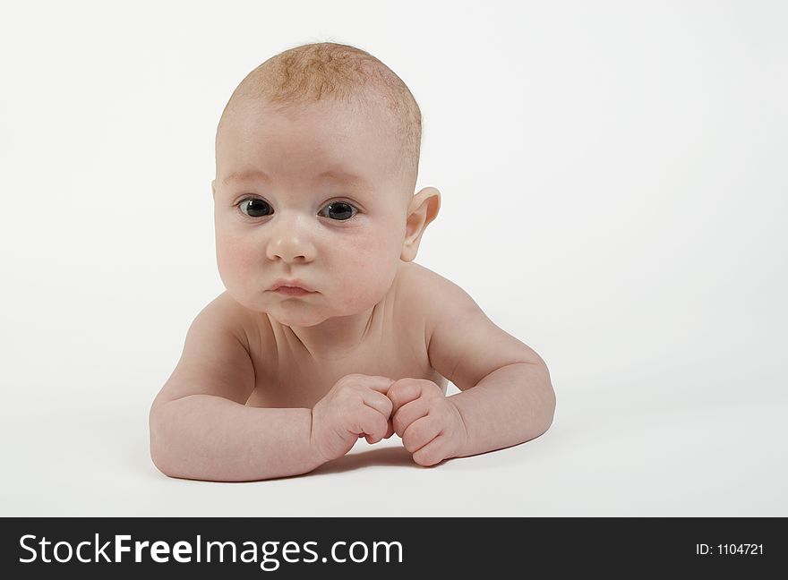 Boy at the age of four months, isolated. Boy at the age of four months, isolated