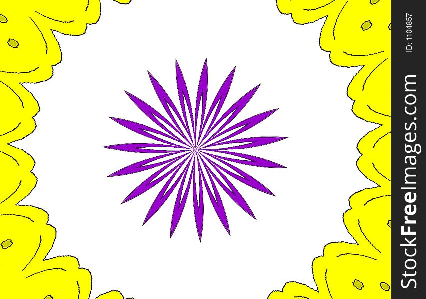 Bright yellow and purple make this a perfect Easter Kaleidescope