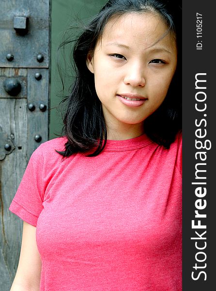 Fresh faced young Korean woman. Fresh faced young Korean woman