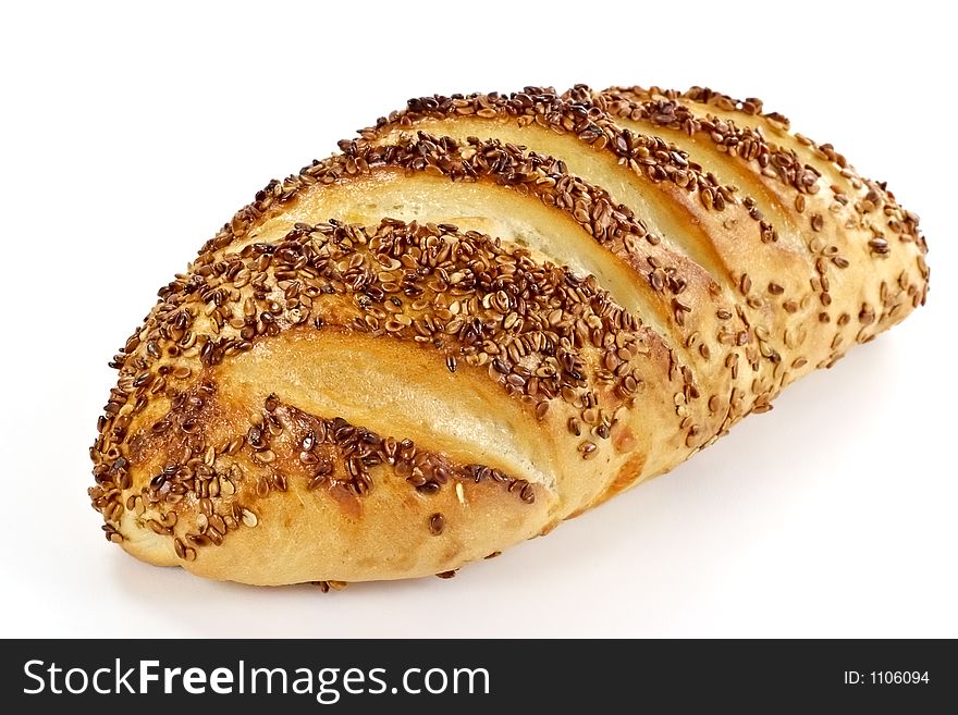 Fresh roll baked with cheese and seeds