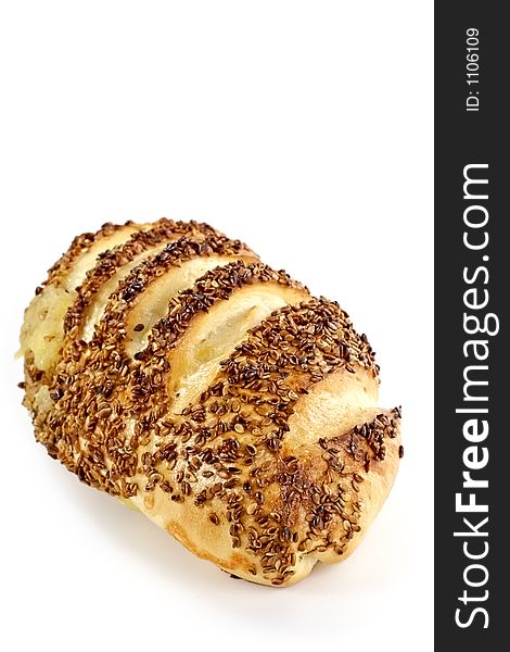 Fresh roll baked with cheese and seeds