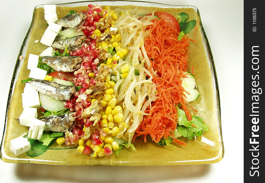 Fresh salad whit vegetables and fruits. Fresh salad whit vegetables and fruits