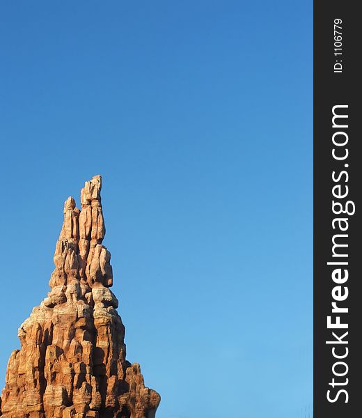 Unusual Rock Formation in Desert, Vertical. Unusual Rock Formation in Desert, Vertical