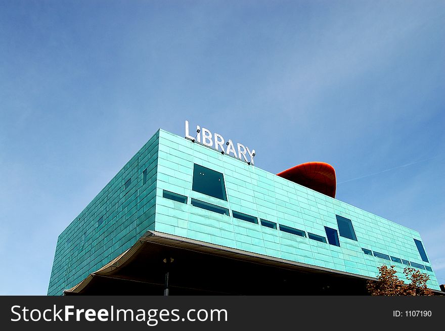 This is an image of a modern library. This is an image of a modern library