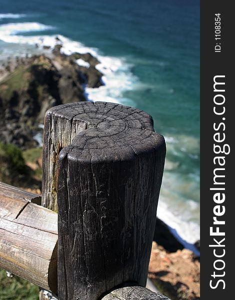 Fence on coastal walk. Fence on coastal walk