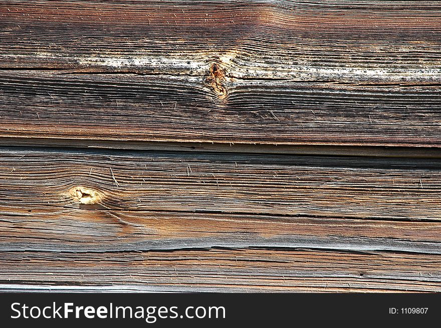 Old pine planks of wood country house