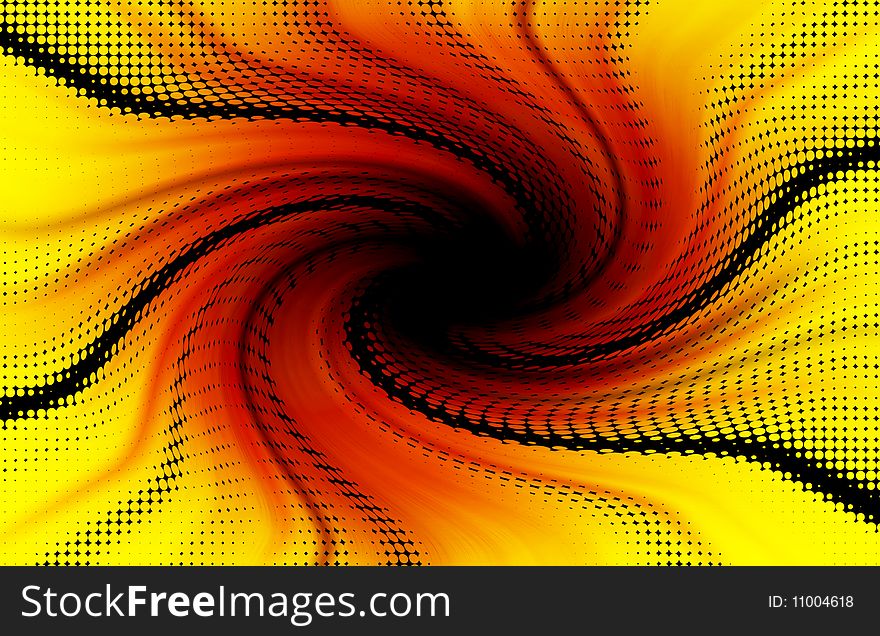 Halftone Black Hole