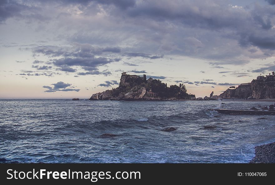 Brown Rocky Island View