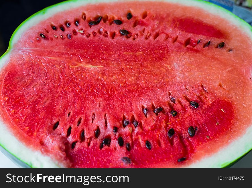 Close-up Photo Of Sliced Watermelon
