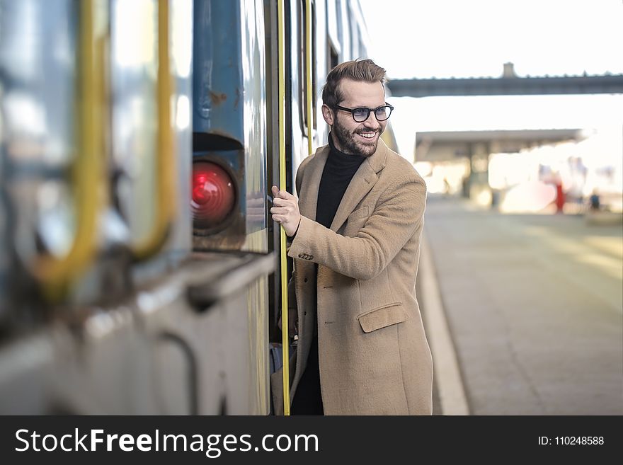 Man About to Enter the Train