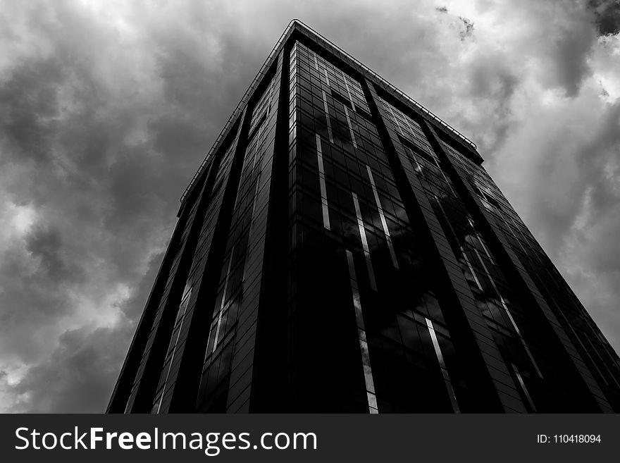 Low-angle Photography Of Curtain Window Building