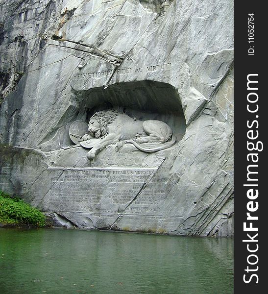 Monument Lion in Lucern, Switzerland