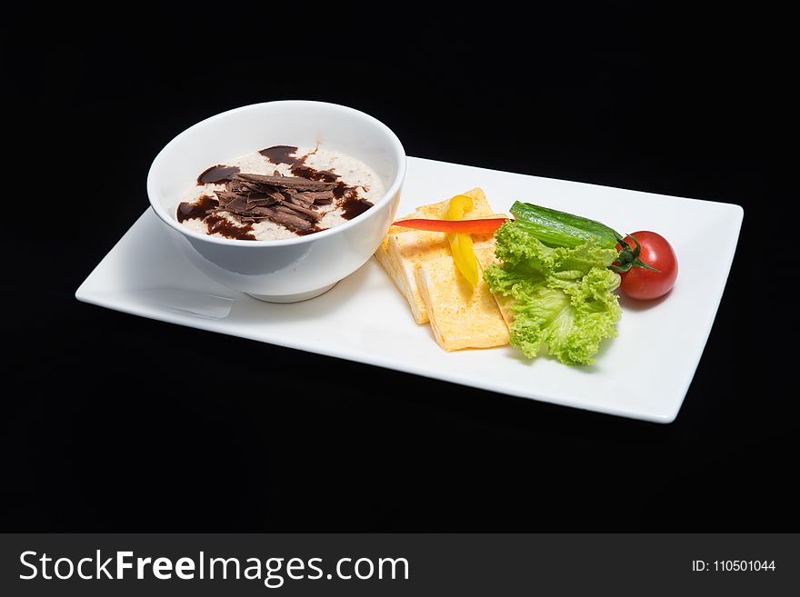 Cereal With Sliced of Vegetables