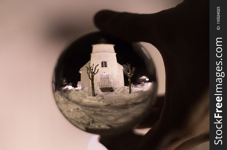 Fish-eye Photography of White Concrete Building