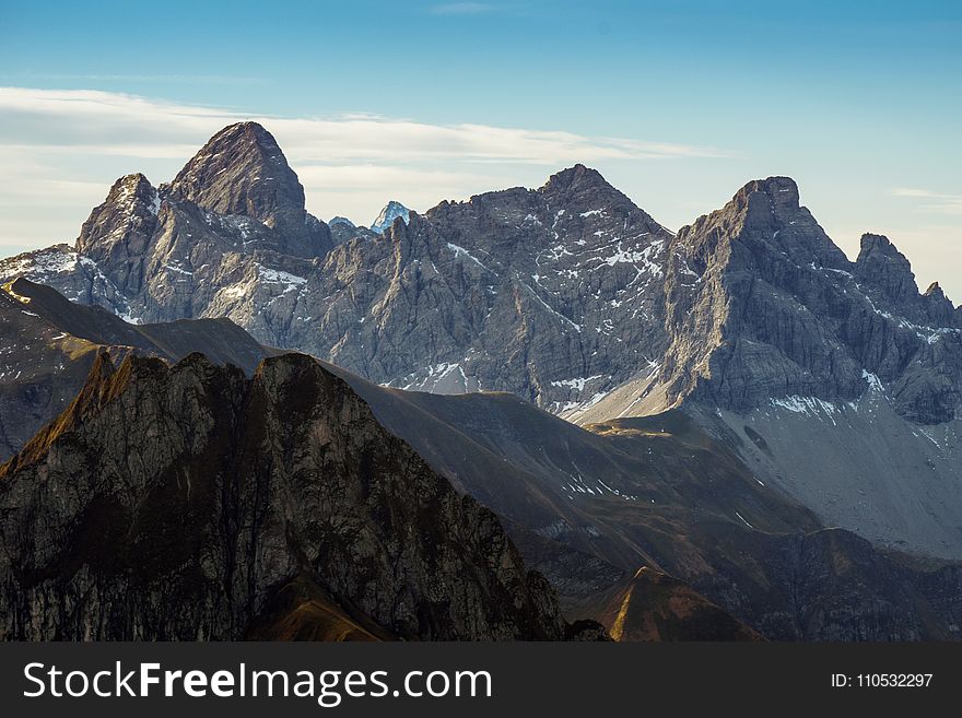 Mountainous Landforms, Mountain, Mountain Range, Sky