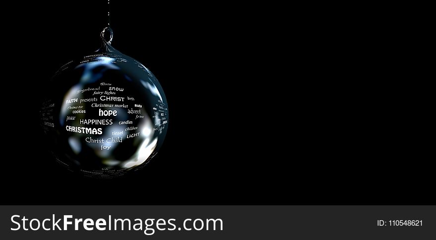 Reflection, Darkness, Sphere, Close Up