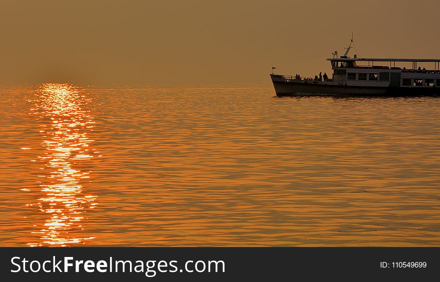 Horizon, Reflection, Calm, Sunset