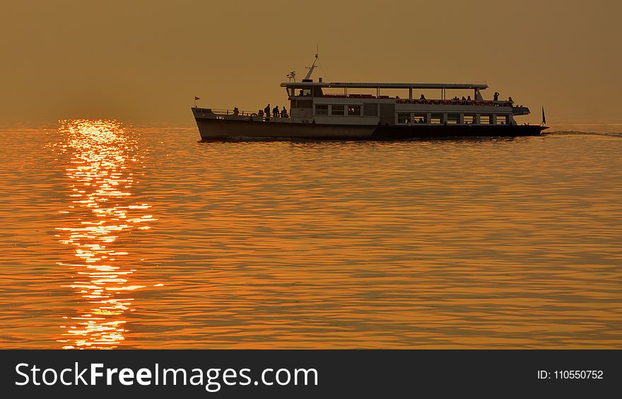 Water Transportation, Calm, Ferry, Sunset