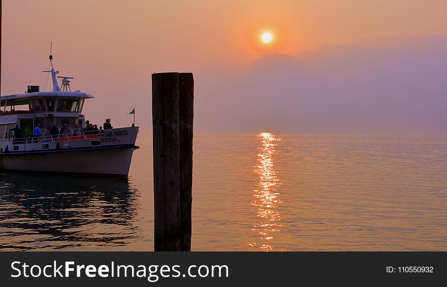 Water Transportation, Sunset, Sunrise, Sea