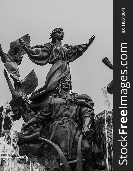 Statue, Black And White, Monument, Monochrome Photography