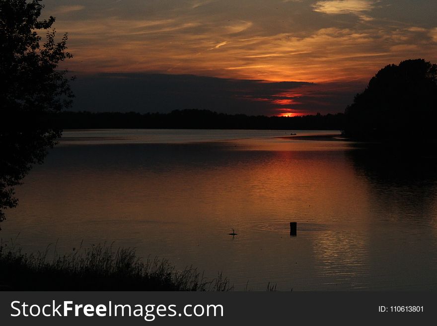 Reflection, Sky, Sunset, Sunrise