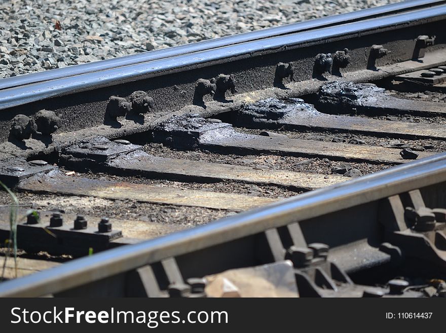 Track, Rail Transport, Metal, Steel