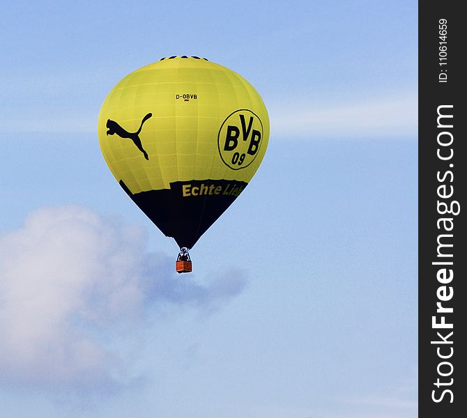 Hot Air Ballooning, Hot Air Balloon, Yellow, Sky