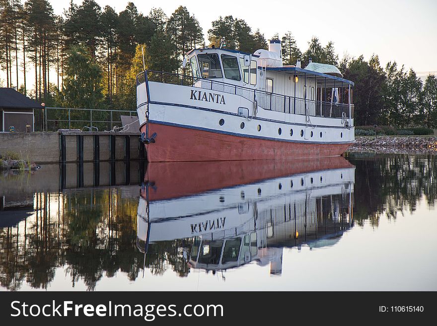 Waterway, Water Transportation, Tugboat, Reflection