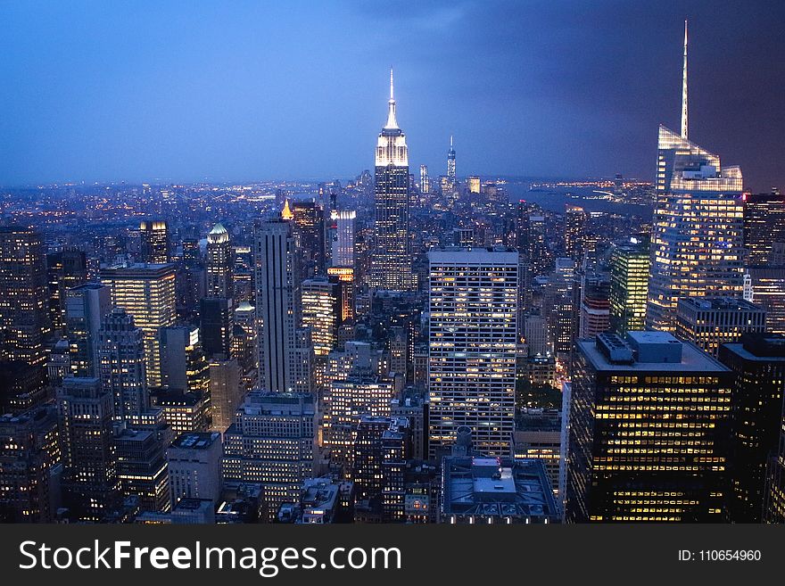 Aerial View of Skyscraper Buildings