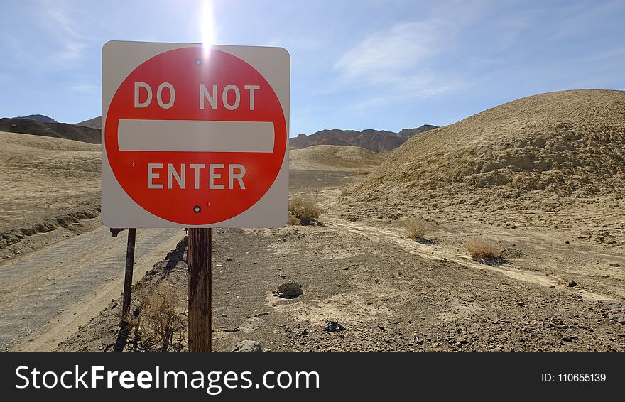 Red And White Do Not Enter Signage