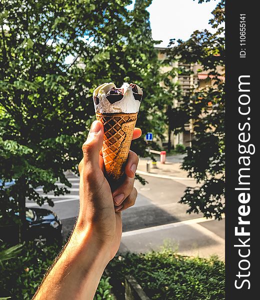 Person Holding Ice Cream