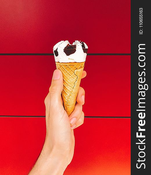 Person Holding Ice Cream