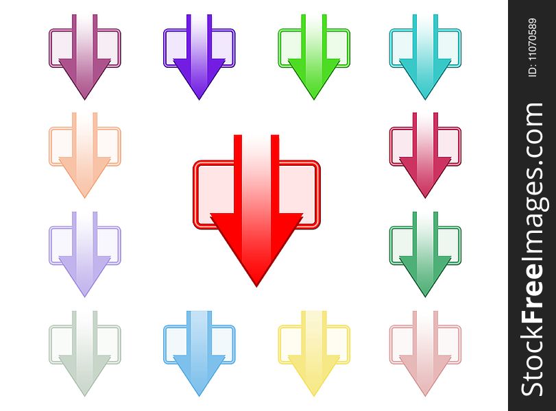 Colorful Download Icons