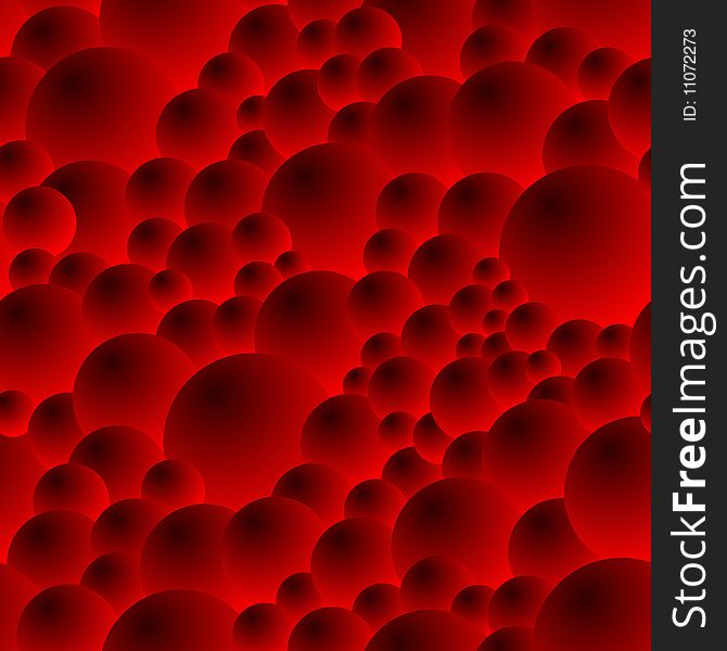 Vector illustration of Seamless Red Bubble Pattern