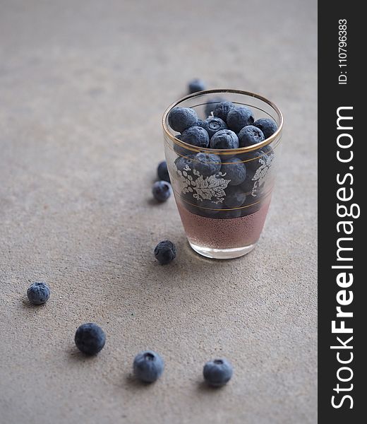 Closeup Photo of Cup of Blueberry